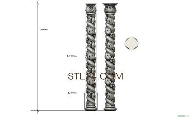 Church pillar (SC_0100) 3D models for cnc